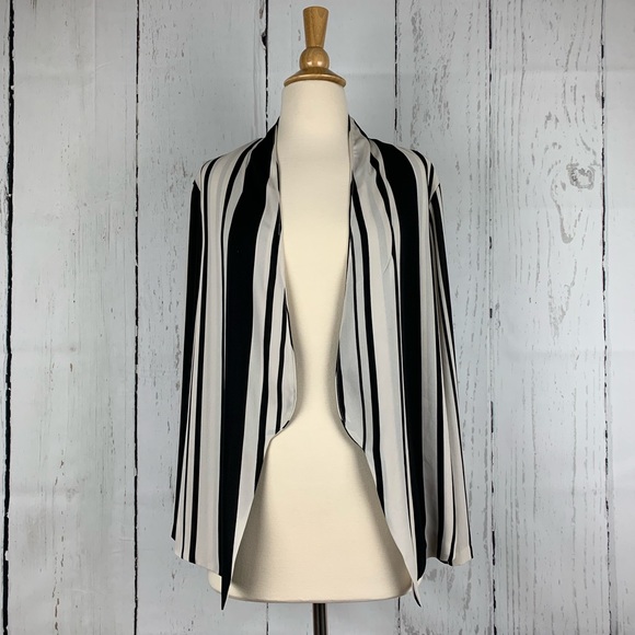 NORDSTROM || LUSH Striped Drape Front Blazer - Picture 1 of 7